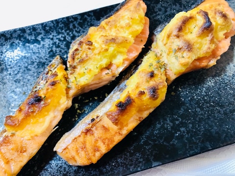 鮭のマッシュポテト焼き